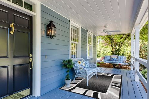 Home Dynamix Lyndhurst Rotana Modern Area Rug, Contemporary Black/Gray 5'2"x7'4" in Light Blue Patio