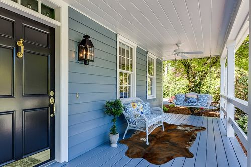 Appaloosa Cowhides Natural Cowhide Rug - Tricolor Cowhide Area Rug for Bedroom & Living Room - Luxury Cowhides Modern Accent Rug - Genuine Leather with Real Animal Fur, Medium, 5 x 7 Feet in Light Blue Patio