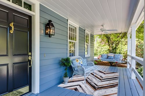 DECOMALL Coronado Washable Rugs 5x7, Modern Geometric Rug with Rubber Backing, Faux Cowhide Area Rug Non Slip Carpet for Living Room Bedroom Dinning Room, 5x7ft, Multi in Light Blue Patio