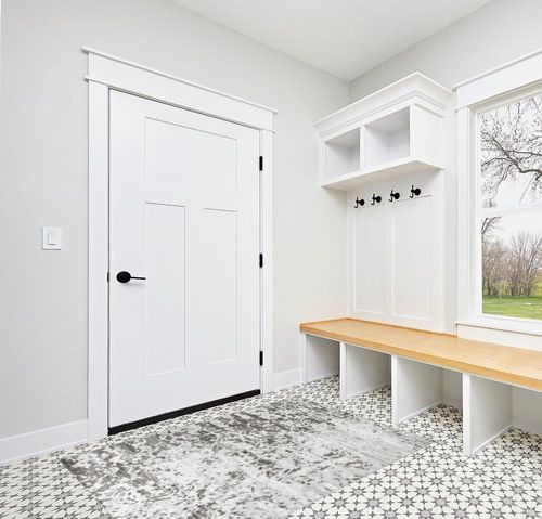 nuLOOM Meaghan Contemporary Abstract Area Rug, 4x6, Grey in White Modern Entryway