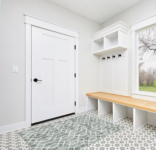 Lahome Area Rug Washable Rugs for Bedroom, 4x6 Rug Grey Living Room Rug Geometric Non Slip Kitchen Mat, Contemporary Soft Non Slip Low Pile Floor Carpet for Under Dining Table Dorm in White Modern Entryway