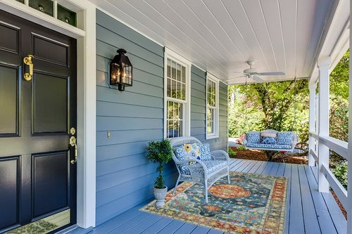 JOLENE.K Washable Rugs for Living Room 5x7 Area Rugs Boho Rug Non Slip Bedroom Decor Vintage Oriental Rug Indoor Rug Mat Stain Resistant Throw Rug Dining Home Office Nurery, Blue/Orange in Light Blue Patio