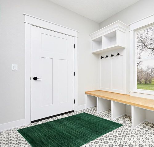 SAFAVIEH Vision Collection Accent Rug - 4' x 6', Dark Green, Modern Ombre Tonal Chic Design, Non-Shedding & Easy Care, Ideal for High Traffic Areas in Entryway, Living Room, Bedroom (VSN606Y) in White Modern Entryway