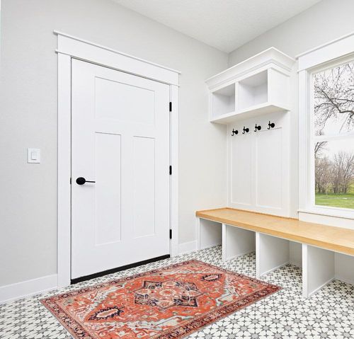 Estmy Washable Orange Distressed Rug 4x6 - Stain Resistant Easy Clean - Boho Tribal Bedroom Rug Floor Mat Non-Slip Vintage Oriental Area Rugs for Living Room Kitchen Entryway Entrance Indoor in White Modern Entryway