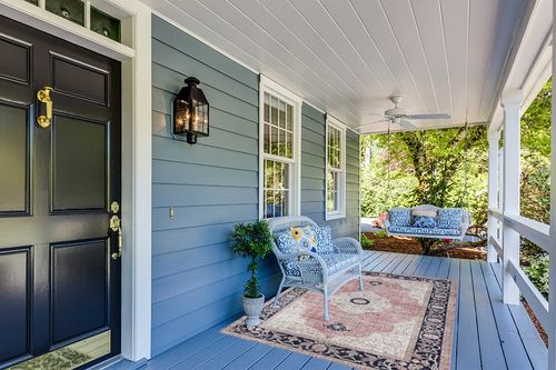 Creative Home Ideas Printed Chenille Area Rugs - for Bedroom, Kitchen, Living Room, Entryway, Hallway, Playroom - Non Skid & Washable - 5' x 7' - Constance Pattern, Constance Blush Pink in Light Blue Patio