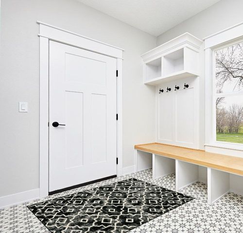 Wonnitar Moroccan Area Rug Washable 4x6 Rug for Bedroom Black Non-Slip Soft Throw Mat for Living Room Modern Geometric Large Dining Room Floor Carpet for Bedside Apartment Bathroom in White Modern Entryway