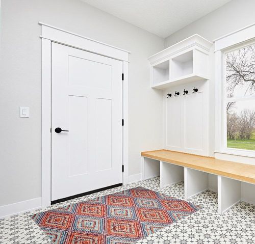 NEATIIP Washable Bohemian 4x6 Area Rug, Suitable for Bathroom for Bedroom Living Room Kitchen Outdoor The Boho Printed Area Rugs, Non-Slip Backing Washable Rug Red/Green in White Modern Entryway