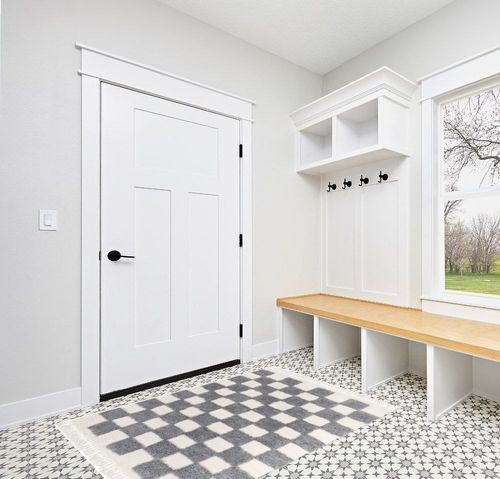 Lahome Checkered Boho Rugs for Living Room, 4x6 Bedroom Rug Washable Grey Entryway Office Throw Rug with Tassels, Farmhouse Tufted Dining Mat Cotton Floor Carpet for Nursery Dorm Gifts in White Modern Entryway