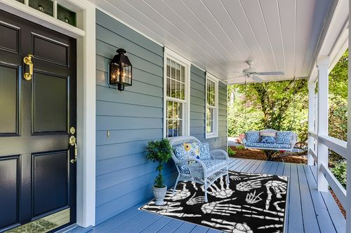 ALAZA Black White Halloween Skeleton Hand Area Rug Rugs for Living Room Bedroom 7' x 5' in Light Blue Patio