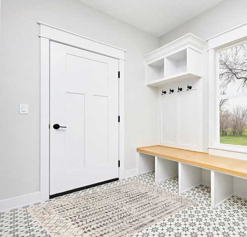 JONATHAN Y MOH210A-4 Ziri Moroccan Geometric Indoor Farmhouse Area-Rug Bohemian Minimalistic Easy-Cleaning Bedroom Kitchen Living Room Non Shedding, 4 X 6, Cream,Gray in White Modern Entryway
