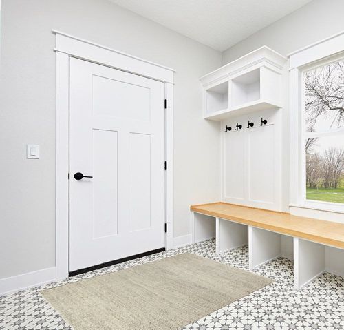 nuLOOM Elfriede Farmhouse Jute Blend Area Rug, 4' x 6', Natural in White Modern Entryway