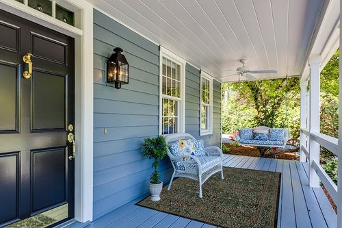 RUGGABLE Morris & Co Washable 5x7 Area Rug, Dark Green, Premium Rugs for Living Room, Bedroom, Kitchen, Office, Classroom with Gripper Non Slip Pad in Light Blue Patio