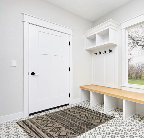 Lahome Washable Black and Tan Easy Jute Rug 4x6, Boho Entryway Rugs,Southwestern Farmhouse Non Slip Non Shedding Office Indoor Outdoor Throw Floor Carpet for Backyard Kitchen Entry Bedroom in White Modern Entryway