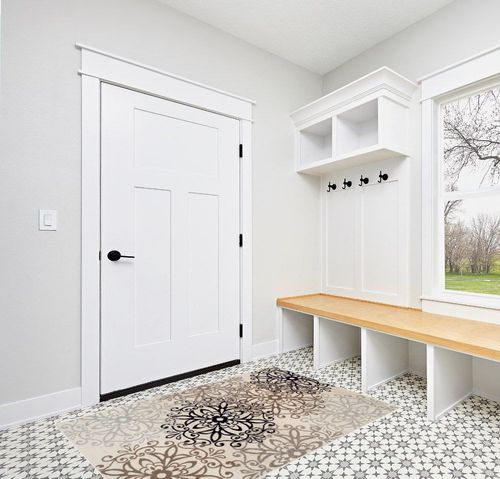 SUPERIOR Area Rugs for Bedroom, Farmhouse, Kitchen, Entryway, Laundry Room | Living Room Decor | Leigh Collection, 4' x 6', Multi-Colord in White Modern Entryway