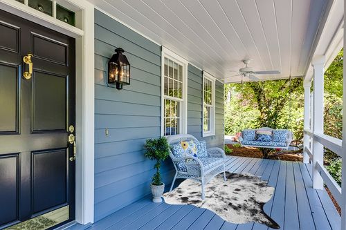 NEOCOZY Exquisite Cowhide Rug, 5.2 x 6.2 ft Faux Cowhide Rug for Living Room Bedroom, Cow Print Rug for Wall,Cow Rugs for Camping picnics, Non-Slip, Cute cowhine Animal Print Floor Rug, Grey White in Light Blue Patio