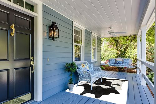 Black and White Cowhide Rug | Natural Cow Skin Cow Hide Leather Area Rug Hair On, 5 ft X 6 ft Premium Black White Shed Free Natural Hide in Light Blue Patio