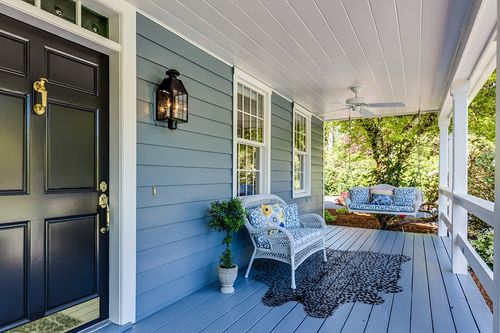 MustMat Faux Animal Rug Black and White Leopard Print Rugs for Living Room Approx 4.5'x6.2' in Light Blue Patio