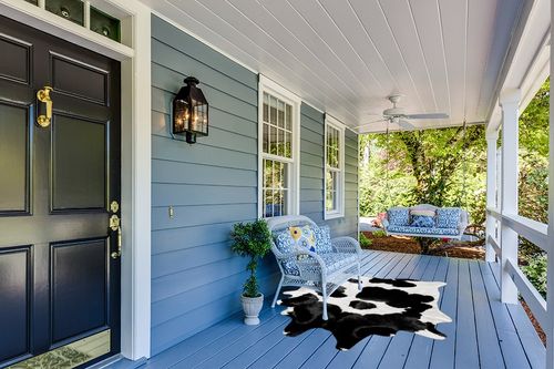 A-STAR Black and White Cowhide Area Rug Premium Quality Natural Cow Skin Leather Rug for Living Room Décor 5ft x 6ft (60Inch x 72Inch, 152.4CM x 182.88CM) X-Large in Light Blue Patio