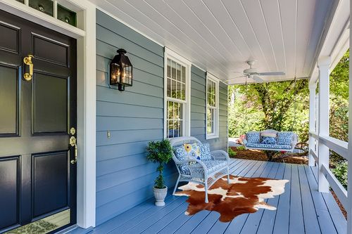 Brown and White Cowhide Rug Natural Cow Skin Cow Hide Leather Area Rug Hair On, 5 ft X 6 ft Premium Brown White Large in Light Blue Patio