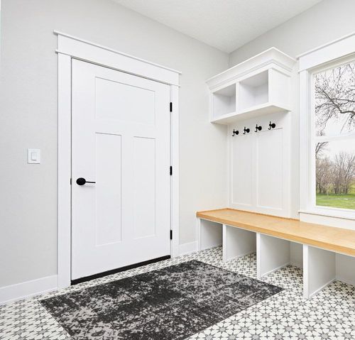 nuLOOM Deedra Modern Abstract Area Rug, 4x6, Dark Grey in White Modern Entryway