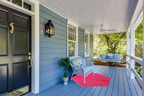 junovo Ultra Soft Rug in Light Blue Patio