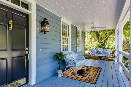 Rustic Lodge Log Cabin Bear and Cub Area Rug Carpet (3 Feet 10 Inch X 5 Feet 2 Inch) in Light Blue Patio