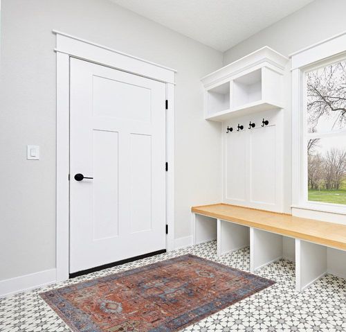 Bloom Rugs Washable 4' x 6' Rug - Terracotta/Blue Traditional Area Rug for Living Room, Bedroom, Dining Room, and Kitchen - Exact Size: 4' x 6' in White Modern Entryway