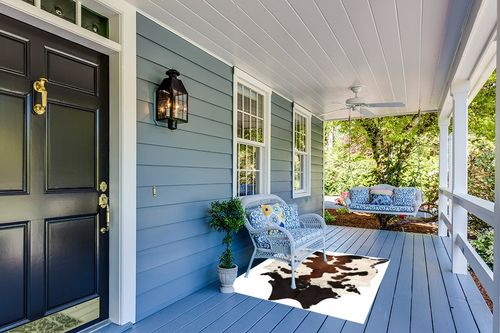 MeshNew Pure Brown Tricolor Cowhide Rug Black Brown and White Luxurious Cow Skin Tri Color (5 X 4) in Light Blue Patio