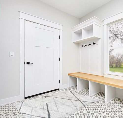 NuLOOM Thigpen Contemporary Area Rug, 4' x 6', Grey in White Modern Entryway