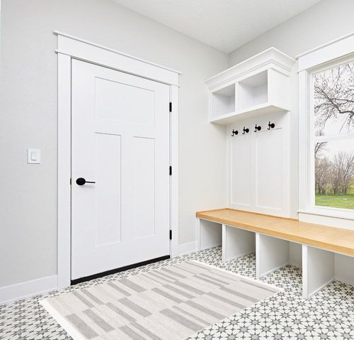 Safavieh Natura Collection Accent Rug - 4' x 6', Ivory & Grey, Handmade Modern Farmhouse Fringe Wool, Ideal for High Traffic Areas in Entryway, Living Room, Bedroom (NAT225F) in White Modern Entryway
