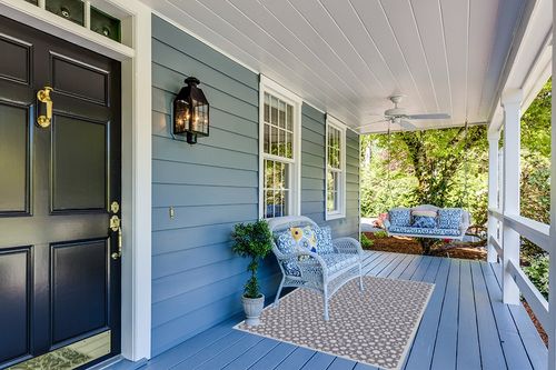 Caedon Geometric Farmhouse Indoor / Outdoor Non-Slip Rug Dakota Fields Rug Size ... in Light Blue Patio