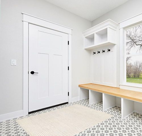 nuLOOM Dorene Contemporary High-Low Striped Wool Area Rug, 4x6, Ivory in White Modern Entryway