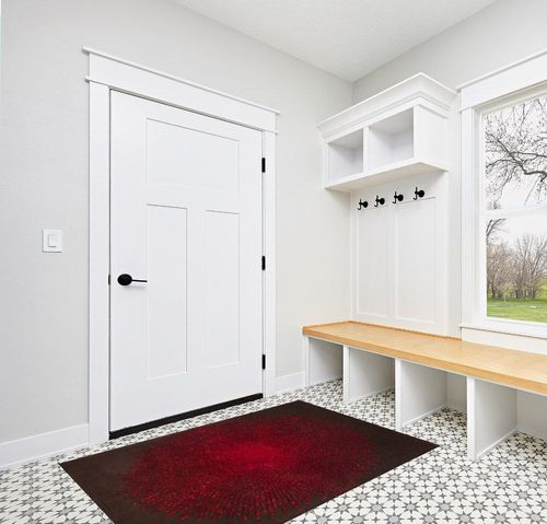 SAFAVIEH Soho Collection 3'6" x 5'6" Brown / Red SOH655T Handmade Premium Wool & Viscose Area Rug in White Modern Entryway