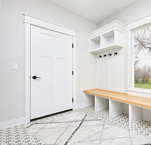 ‎Grey ‎Contemporary ‎Non Slip ‎Kitchen, Bedroom, Living Room, Hallway, Dining Room ‎Area Rug in White Modern Entryway