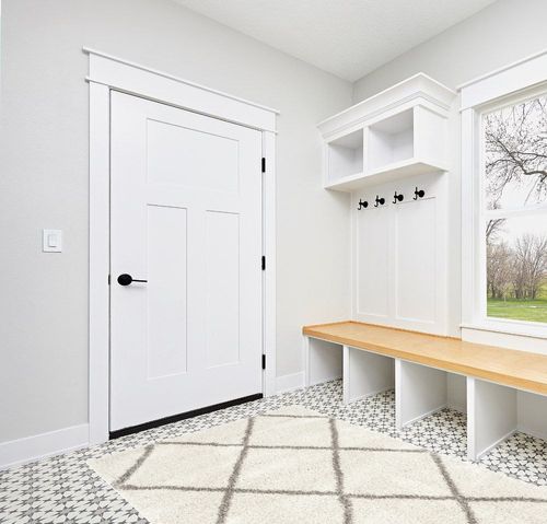 Ivory/Grey Shabby Chic Non Slip Living Room Area Rug in White Modern Entryway