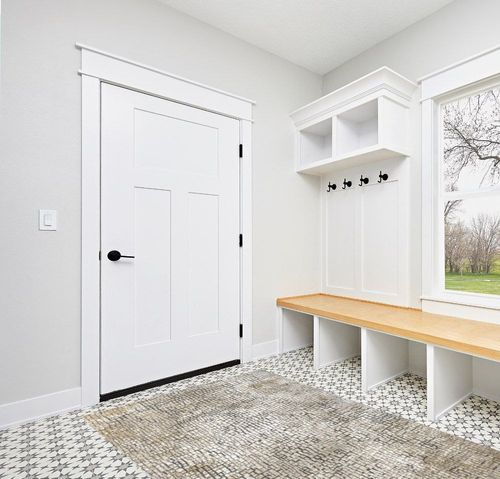 nuLOOM Chloe Abstract Contemporary Mosaic Area Rug - Beige 5' x 8' in White Modern Entryway