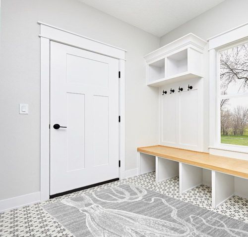 nuLOOM Thomas Paul Power loomed Octopus Area Rug, 5' x 8', Grey in White Modern Entryway