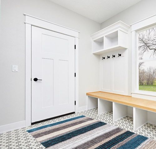NuLOOM Drey Striped Shag Area Rug, 5' x 8', Blue Multi in White Modern Entryway