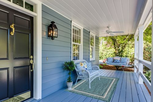 Unique Loom Outdoor Border Collection Area Rug - Soft Border (4' 1" x 6' 1" Rectangle, Teal/ Ivory) in Light Blue Patio