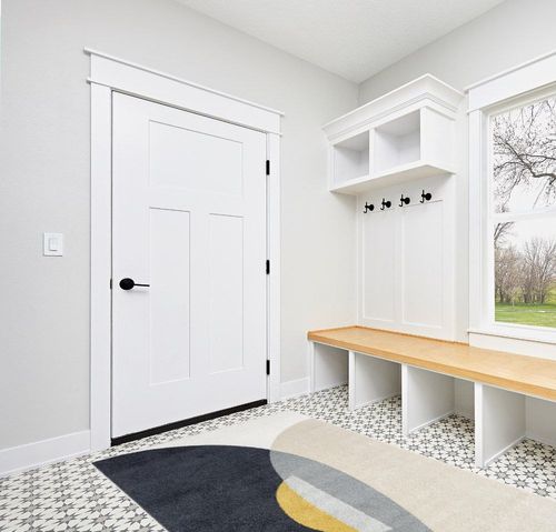 Abani Geometric Beige/Charcoal Yellow Area Rug - 5'x 8' - Modern Half-Moon Design Mid-Century Deco - Easy to Clean - Durable for High Traffic Areas – Bedroom & Office - Medium Pile in White Modern Entryway