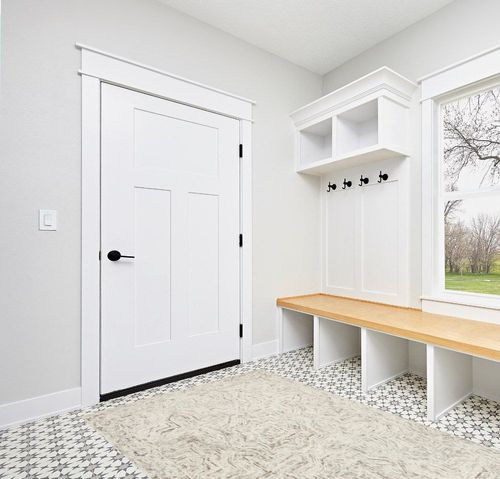 Loloi II Ziva Collection ZV-01 Neutral 5'-0" x 7'-6" Area Rug in White Modern Entryway