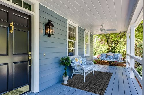 Seavish Outdoor Rug 4X6 Area Rug Washable Kitchen Rug Black and White Striped Rug Cotton Rugs Farmhouse Decor Reversible Laundry Room Mat Small Accent Throw Rugs Patio Rug Front Porch Mat in Light Blue Patio