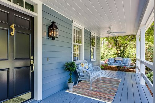 SAFAVIEH Rag Rug Collection Accent Rug - 4' x 6', Grey & Multi, Handmade Boho Stripe Cotton, Ideal for High Traffic Areas in Entryway, Living Room, Bedroom (RAR121M) in Light Blue Patio