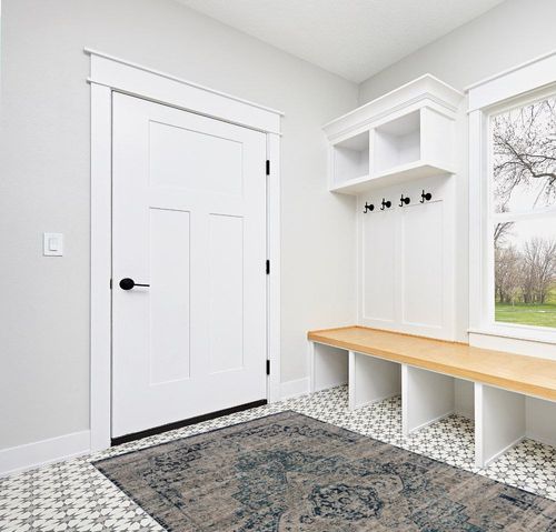 Bloom Rugs Traditional Blue Gray Area Rug - Vintage Boho 5x7 Rug for Living Room, Bedroom and Kitchen (5'3" x 7'6") in White Modern Entryway