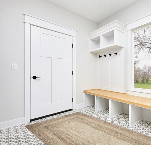 Large Jute Rug Natural Fibers Boho Reversible Carpet (Rectangle, 5x8 Feet) in White Modern Entryway