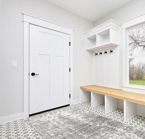 nuLOOM Deedra Modern Abstract Area Rug, 5x8, Grey in White Modern Entryway