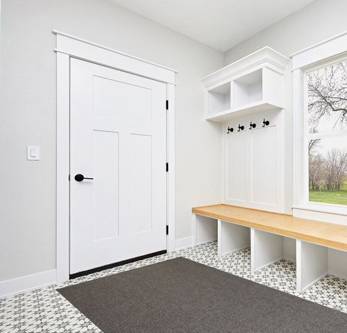 Furnish my Place Solid Color Rug - Gray, 5' x 8', Indoor/Outdoor Area Rug, Stain & Fade Resistant, Easy to Clean Carpet, Pets and Kids Friendly Rug, Area for Bedroom, Living Room, Wedding in White Modern Entryway