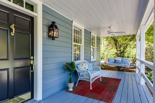 BESPOKY 3'11" x 5'11" (120x180 Cm) Iskece Red Vintage Wool Handmade Area Rug in Light Blue Patio