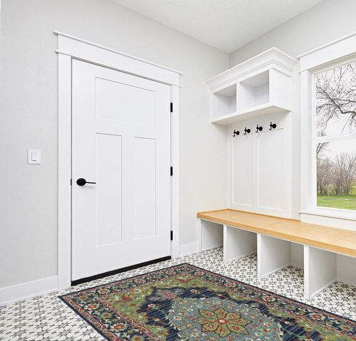 Kaleen Sunice Collection 5' x 7'6" Traditional Floral Area Rug ,Lime Green in White Modern Entryway