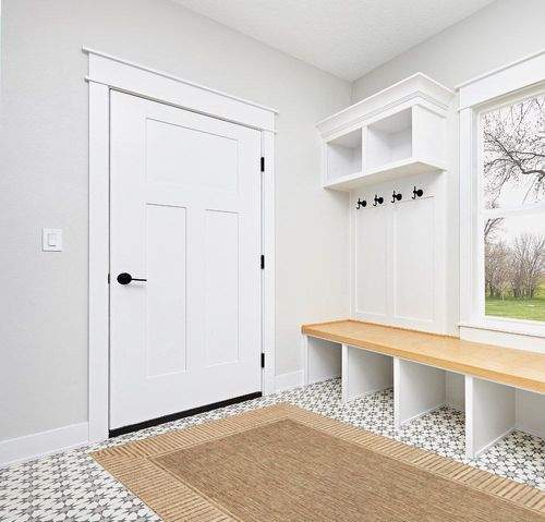 nuLOOM Asha Simple Border Indoor/Outdoor Area Rug, 5' x 8', Light Brown in White Modern Entryway